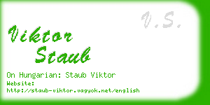viktor staub business card